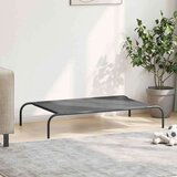 vidaXL dvignjena pasja postelja siva 110x65x20 cm tekstilen in jeklo | Shoptok.si