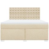  Krevet s oprugama i madracem krem 180x200 cm od tkanine | shoptok.hr