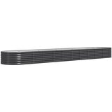 Furnova Visoka greda iz prašno premazanega jekla 440x80x36 cm antracit, (21921259) | Shoptok.si