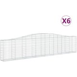  Lučne gabionske košare 6 kom 400x30x80/100 cm pocinčano željezo | shoptok.hr