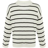 Trendyol Black Super Oversize Striped Knitwear Sweater | Shoptok.si