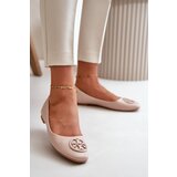 Boto Women's Ballerina Flats with Eco Leather Decoration Beige Rhodike Cijene