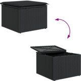 vidaXL 5-delni set vrtnem kavču z blazinami Črn Poly Rattan Acacia | Shoptok.si