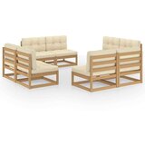  Sedežna garnitura 8-delna z blazinami trdna borovina | Shoptok.si