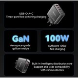 Yesido Zidni punjač YC142 100W 5A 1 x USB-A - 2 x USB-C crni Cijene
