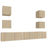  6-dijelni set TV ormarića boja hrasta sonome konstruirano drvo | shoptok.hr