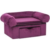SOFA za pse s ladicom bordo 75 x 50 x 38 cm plišana | shoptok.hr