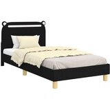  Otroški posteljni okvir z vznožjem Črna 80 x 200 cm blago, (5000104600) | Shoptok.si