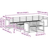  Setovi sofa Čvrsto drvo akacije | shoptok.hr