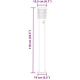 vidaXL Vanjska podna svjetiljka sa senzorom srebrna 110 cm čelična | shoptok.hr