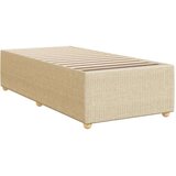 vidaXL Box spring postelja z vzmetnico krem 90x190 cm blago | Shoptok.si
