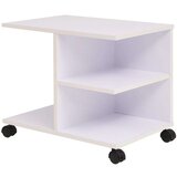 vidaXL police s kotačima 50 x 35 x 42 cm bijele Cijene