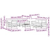  Vrtna dnevna garnitura 10 pcs Vosek Rjava Bor Trdna borovina, (5000272616) | Shoptok.si