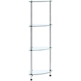 vidaXL Police s 4 razine prozirne 30 x 30 x 100 cm od kaljenog stakla | shoptok.hr