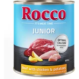 Rocco Ekonomično pakiranje Junior 24 x 800 g - Govedina s piletinom i krumpirom