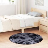 vidaXL Košata preproga temno siva 100x100 cm poliester Cene