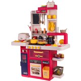  Dječja kuhinja za igru Kitchenette sa zvučnim svjetlosnim i vodenim efektima - 80 elemenata - crvena | shoptok.hr