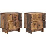  Noćni ormar s ladicama 2 pcs Staro drvo 43 x 34,5 x 47,5 cm | shoptok.hr