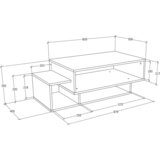 MID.YOU klubska miza runila, antracit, bela, 88x50 | Shoptok.si