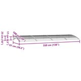  Nadstrešnica za vrata crna 350 x 100 cm polikarbonatna | shoptok.hr