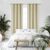DECONOVO set 2 zatemnitvenih termo bež zaves - 160 × 132 cm | Shoptok.si