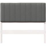  Tapecirani uzglavlje s uzglavljem Bijela i svijetlo siva 100 cm | shoptok.hr