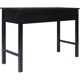  Radni stol crni 108 x 45 x 76 cm od masivnog drva paulovnije | Eponuda.com