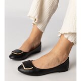 Gemre Black women's ballet flats with rhinestones Bejla Cene