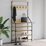 vidaXL Stalak za odjeću i cipele boja hrasta sonome 90x34x184 cm Cijene
