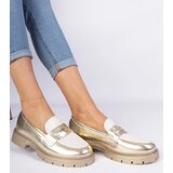 Gemre Golden women's moccasins with white insert Sugetti | Shoptok.si