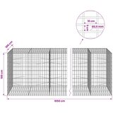  Gabion s žicom debljine 3,5 mm i mrežom 5x10 cm 1050x100x100 cm | shoptok.hr