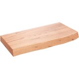 Maison Chic Stenska polica - Viseča Polica svetlo rjava 60x30x(2-6) cm trdna hrastovina, (21784679) Cene