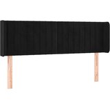  Uzglavlje s ušima crno 147x16x78/88 cm baršunasto | shoptok.hr