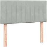 vidaXL Box Spring postelja z vzmetnico Svetlo siva 90x210 cm Velvet | Shoptok.si
