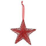  Okrasek za božično drevo Zvezda (Rdeča, Žica, 20 cm) | Shoptok.si