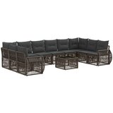 vidaXL Vrtna sedežna garnitura 11 pcs Siva in temno siva poli ratan, (5000305681) | Shoptok.si