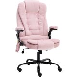  Masažna uredska stolica ružičasta baršunasta | shoptok.hr