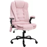 Masažna uredska stolica ružičasta baršunasta