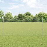 vidaXL posts za ogradu 22 kom U-kanal 140 cm Galvanizirani čelik, Šesterokutna ograda 1.4x25 m Galvanizirani čelik | shoptok.hr