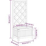  Sadilica s rešetkom siva 40x30x90 cm od masivne jelovine | shoptok.hr