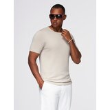 Ombre Classic knitted men's shirt with ribbed cuffs - light grey | Shoptok.si
