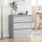  Noćni ormar s ladicama Siva 71 x 34,5 x 75 cm Konstruirano drvo | shoptok.hr