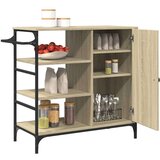  Kolica boja hrasta 87 5x38 5x84 5cm konstruirano drvo | shoptok.hr