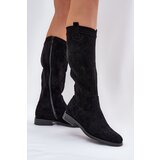 S. BARSKI Knee Boots With Perforated Shaft On Flat Heel S.Barski | Shoptok.si