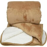 Simpo Odeja iz flisa Sherpa Soft 130 x 180 cm, svetlo rjava | Shoptok.si