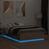  Okvir za krevet s LED svjetlima boja hrasta 120 x 190 cm drveni | shoptok.hr
