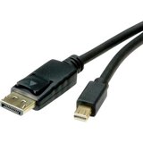 Roline Mini-DisplayPort / DisplayPort adapterski kabel mini DisplayPort vtič\, DisplayPort vtič 1.00 m črna 11.04.5814 zaščiten DisplayPort kabel, (20419266) | Shoptok.si