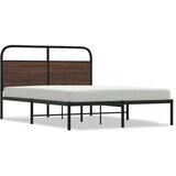  Posteljni okvir brez vzmetnice 135x190 cm rjav hrast inž. les, (21611899) | Shoptok.si