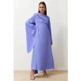 Trendyol Lilac Shawl Detailed Evening Dress cene