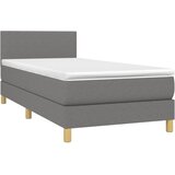  box spring s madracem LED tamnosivi 90x190 cm tkanina | shoptok.hr